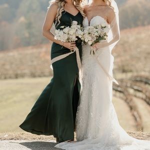 Revelry Bridal Rory Emerald Green Bridesmaid Dress